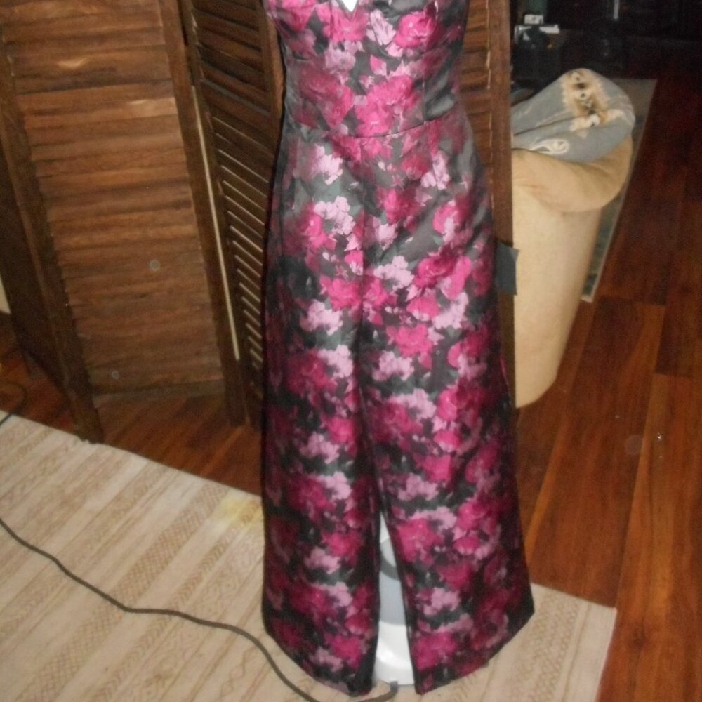 NWT Lulus jewel tone floral jumpsuit, size Medium - Picture 11 of 14